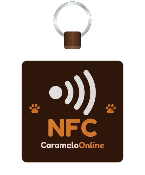Medalha quadrada, lado NFC